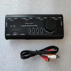 COMMUTATORE DI SEGNALE AUDIO-VIDEO AV 4 IN 1 Q-AU51 PER LETTORE DVD VIDEOCAMERA