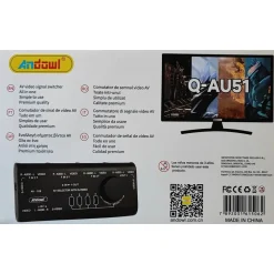 COMMUTATORE DI SEGNALE AUDIO-VIDEO AV 4 IN 1 Q-AU51 PER LETTORE DVD VIDEOCAMERA