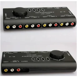 COMMUTATORE DI SEGNALE AUDIO-VIDEO AV 4 IN 1 Q-AU51 PER LETTORE DVD VIDEOCAMERA