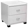COMODINO LEGNO 2 CASSETTI MOBILE MODERNO 44 X 43 X 40 CM 715679 CAMERA DA LETTO