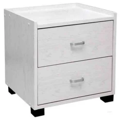 COMODINO LEGNO 2 CASSETTI MOBILE MODERNO 44 X 43 X 40 CM 715679 CAMERA DA LETTO