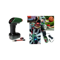 COMPRESSORE D'ARIA PORTATILE LUCE LED PRESA AUTO 12V CAVO 4,25MT MOTO CAMPEGGIO