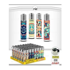 CONFEZIONE 48 PZ ACCENDINI RICARICABILI CLIPPER THE60S LIMITED EDITION