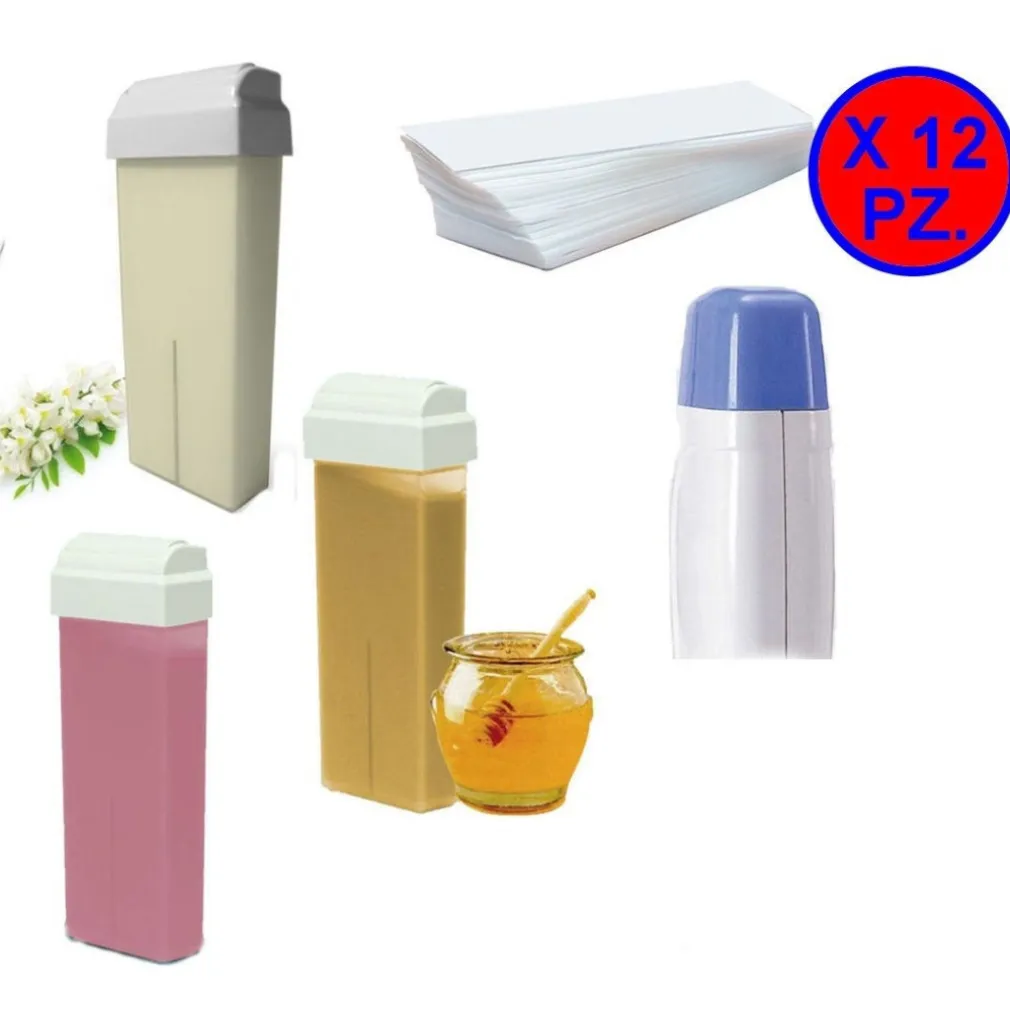 CONFEZIONE 12 RULLo CERA MIELE ZINCO TITANIO 100ML DEPILAZIONE RULLO CERETTA