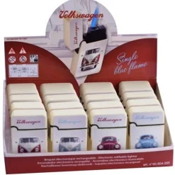 CONFEZIONE BOX 20 PZ ACCENDINI ELETTRONICI RICARICABILI AUTO D'EPOCA TEMPESTA