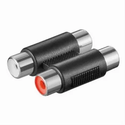 CONNETTORE ADATTATORE ACCOPPIATORE AUDIO STEREO 2 X RCA A 2 X RCA FEMMINA C-048