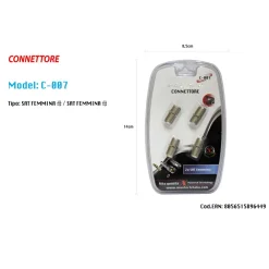 CONNETTORE ADATTATORE CAVO COASSIALE SAT FEMMINA/FEMMINA TELEVISORE MAXTECH C-007