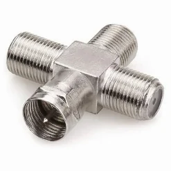 CONNETTORE ADATTATORE PER CAVO ANTENNA SATELLITARE A CROCE TELEVISORE MAXTECH C-004