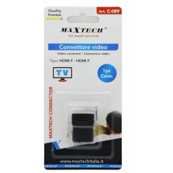 CONNETTORE ADATTATORE PROLUNGA VIDEO PER TV HDMI FEMMINA A HDMI FEMMINA 90° C-089