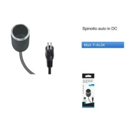 CONNETTORE ADATTATORE SPINOTTO PER AUTO CASA IN DC CAVO ALIMENTAZIONE F-AL04