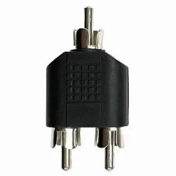 CONNETTORE ADATTATORE SPLITTER SPINA RCA MASCHIO A 2XRCA MASCHIO AUDIO RCA C-027