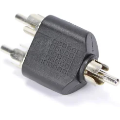 CONNETTORE ADATTATORE SPLITTER SPINA RCA MASCHIO A 2XRCA MASCHIO AUDIO RCA C-027