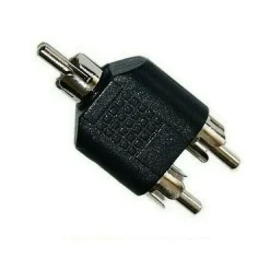 CONNETTORE ADATTATORE SPLITTER SPINA RCA MASCHIO A 2XRCA MASCHIO AUDIO RCA C-027