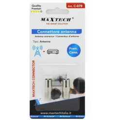 CONNETTORE ANTENNA SATELLITARE ADATTATORE COLLEGAMENTO CAVO COASSIALE TV C-078