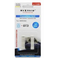 CONNETTORE AUX 3.5MM ADATTATORE FEMMINA/FEMMINA STEREO AUDIO ACCOPPIATORE C-035