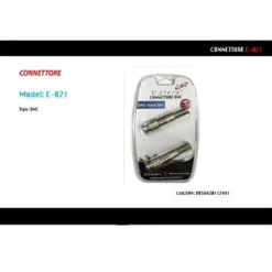 CONNETTORE BNC MASCHIO CONNETTORI ADATTATORE PER VIDEOSORVEGLIANZA MAXTECH C-021