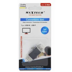 CONNETTORE DATI ADATTATORE USB FEMMINA-FEMMINA ACCOPPIATORE CAVO GIUNZIONE C-062