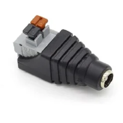 CONNETTORE DI ALIMENTAZIONE DC 2.1MM X 5.5MM FEMMINA ADATTATORE TELECAMERA C-040