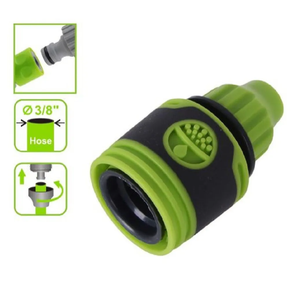 CONNETTORE RACCORDO CON INNESTO RAPIDO PER TUBO DA 3/8" 9MM IN PLASTICA 94765