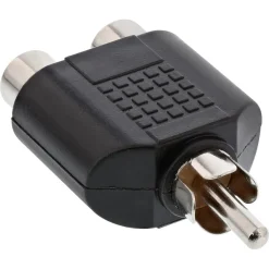 CONNETTORE RCA ADATTATORE AUDIO CON SPINA RCA MASCHIO A 2 RCA FEMMINA C-RCA01