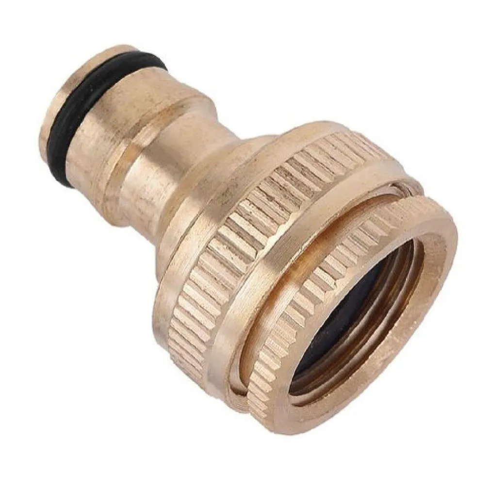 CONNETTORE RUBINETTO TUBO 1/2" & 3/4" RACCORDO RAPIDO UNIVERSALE GIARDINO 57055