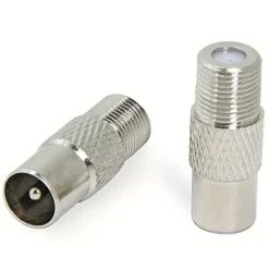 CONNETTORE SATELLITARE PER ADATTATORE MASCHIO A SPINOTTO FEMMINA TV MAXTECH C-011