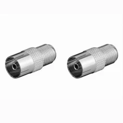 CONNETTORE SPINA ANTENNA FEMMINA A PRESA COAX ADATTATORE TV COASSIALE VITE C-094