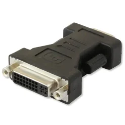 CONNETTORE VIDEO ADATTATORE VGA MASCHIO A DVI FEMMINA TV CAVO CONVERTITORE C-056