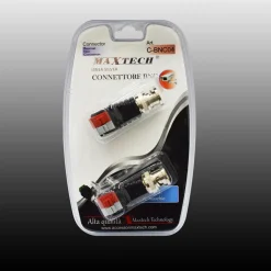 CONNETTORI VIDEO BNC ATTACCO RAPIDO TELECAMERE VIDEOSORVEGLIANZA MAXTECH C-BNC04