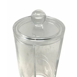 CONTENITORE DISPENSER DISCHETTI COTONE STRUCCANTI FORO COPERCHIO ORGANIZER 10240