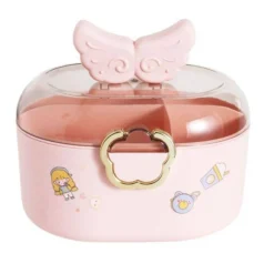 CONTENITORE ORGANIZZATORE PER CASSETTI ARREDAMENTO COLORE ROSA DIM. 27X24X18 CM