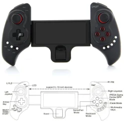 CONTROLLER GAMEPAD JOYSTICK PER CELLULARE SMARTPHONE ANDROID E IOS TELESCOPICO