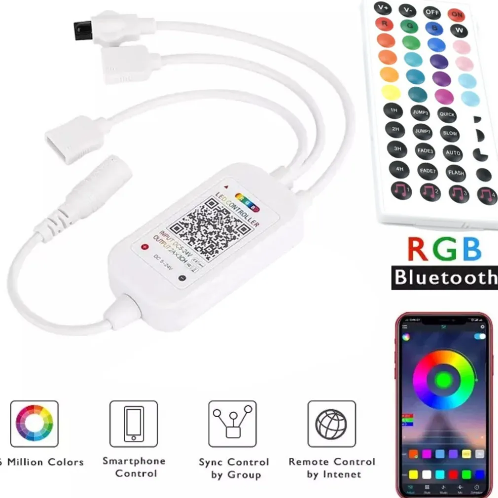 CONTROLLER WI-FI WIRELESS CON TELECOMANDO PER STRISCIA LED RGB 12V 6A Q-DL50