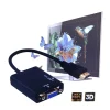 CONVERTITORE ADATTATORE HDMI INPUT MASCHIO VGA OUTPU FEMMINA USCITA AUDIO 3,5MM