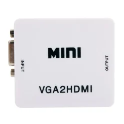 CONVERTITORE ADATTATORE MINI VGA A HDMI FULL HD VIDEO 1080P AUDIO PER PC LAPTOP