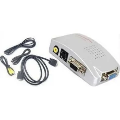 CONVERTITORE ADATTATORE VIDEO DA VGA FEMMINA A RCA S-VIDEO VGA FEMMINA QY-V01