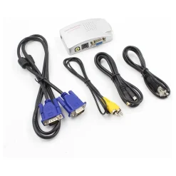 CONVERTITORE ADATTATORE VIDEO DA VGA FEMMINA A RCA S-VIDEO VGA FEMMINA QY-V01