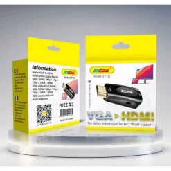 CONVERTITORE ADATTATORE VIDEO HDMI A USCITA VGA INTERFACCIA CAVO AUDIO Q-T122