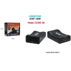CONVERTITORE AUDIO VIDEO ANALOGICO SCART A DIGITALE HDMI FULL HD 1080P MAXTECH CSCART-HD
