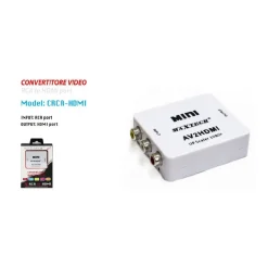 CONVERTITORE DA RCA AV A HDMI 1080P ADATTATORE USB AV2HDMI CONVERTER MAXTECH CRCA-HDMI