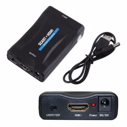 CONVERTITORE VIDEO HD AV ADATTATORE DA SCART A HDMI 720P 1080P AUDIO COASSIALE