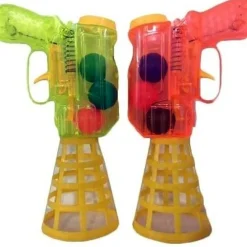 COPPIA 2 PISTOLE LANCIA SPARA PALLINE CANESTRO MARE PISCINA SPIAGGIA GIOCO BIMBI