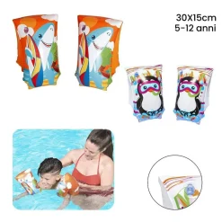 COPPIA BRACCIOLI 30X15CM AQUATIC LIFE PER BAMBINI 5-12 ANNI 2 ASSORTITI 32102