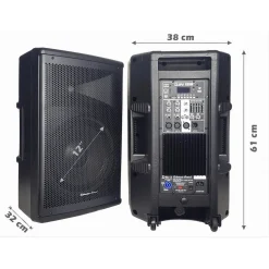 COPPIA CASSE AUDIO ACUSTICHE 3600 W EXTREME SOUND WOOFER 12