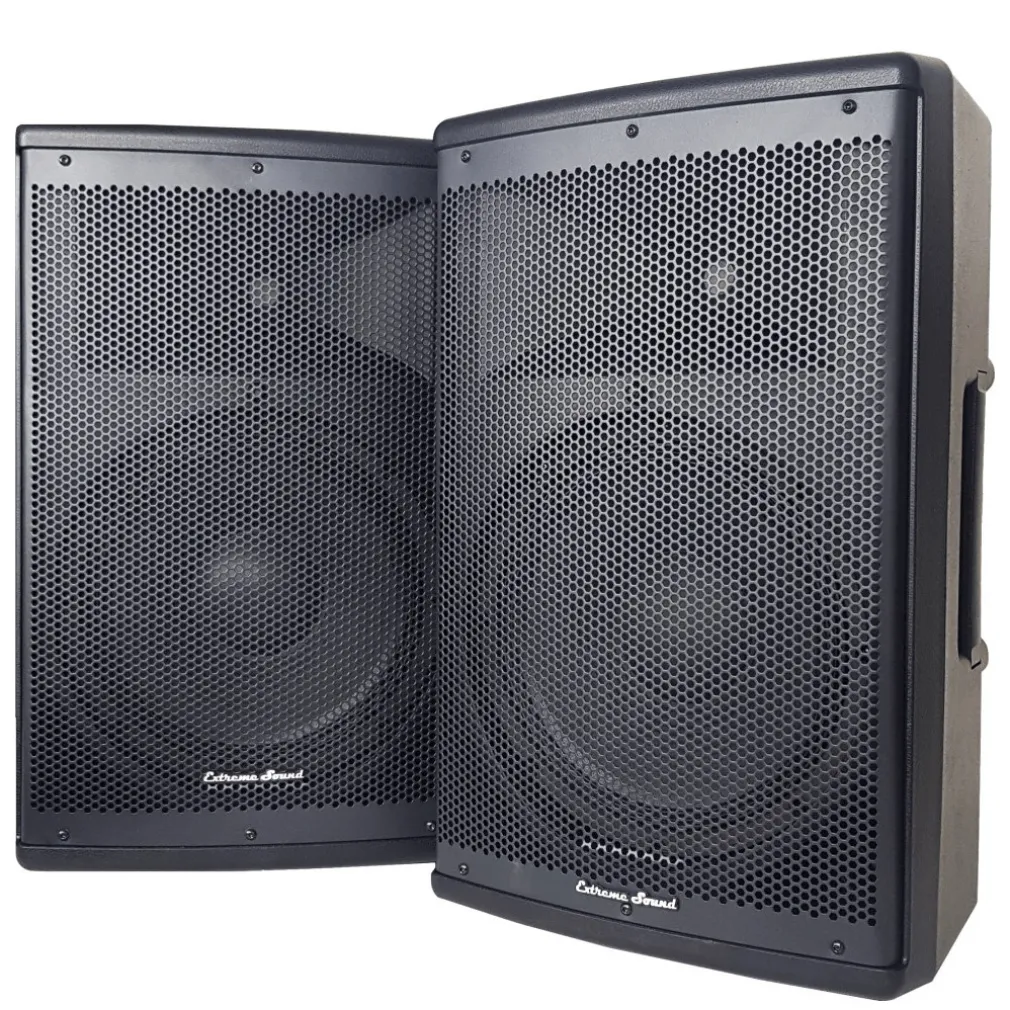 COPPIA CASSE AUDIO ACUSTICHE 4000W EXTREME SOUND WOOFER 15" BLUETOOTH USB DJN-15