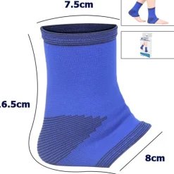 COPPIA CAVIGLIERE SUPPORTO PER CAVIGLIA ANALLERGICA ELASTICA PER BAMBINI BLU