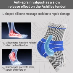 COPPIA CAVIGLIERE SUPPORTO PER CAVIGLIA ANALLERGICA ELASTICA SPORT BLU