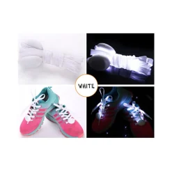 COPPIA DI LACCI PIATTI PER SCARPE COLORATI CON LUCI A LED STRINGHE SNEAKER