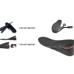 COPPIA DI SOLETTE ALZA TACCHI TACCO PER UOMO NERO ALZATACCO PER SCARPE ALTEZZA