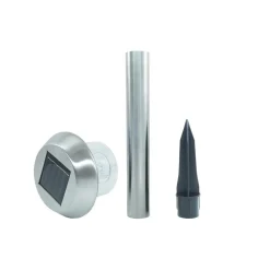 COPPIA FARETTO FARO LED GIARDINO LED PICCHETTO PANNELLO ENERGIA SOLARE